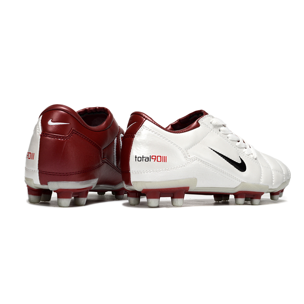 Chuteira Campo Nike Total 90 FG Branco e Vermelho