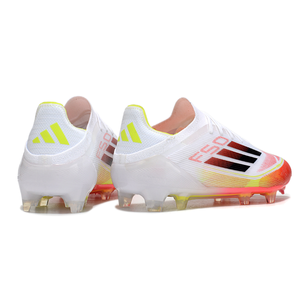 Chuteira Campo Adidas F50 FG Branca e Laranja