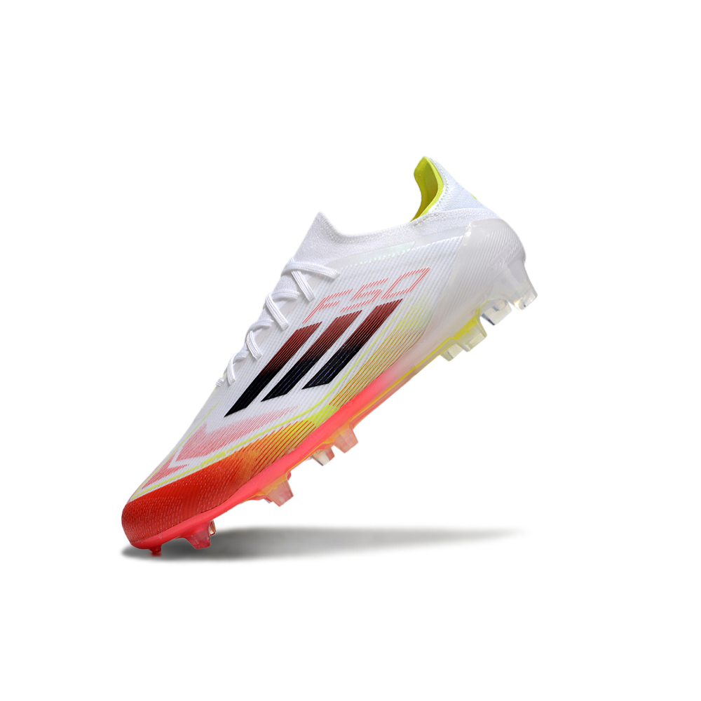 Chuteira Campo Adidas F50 FG Branca e Laranja