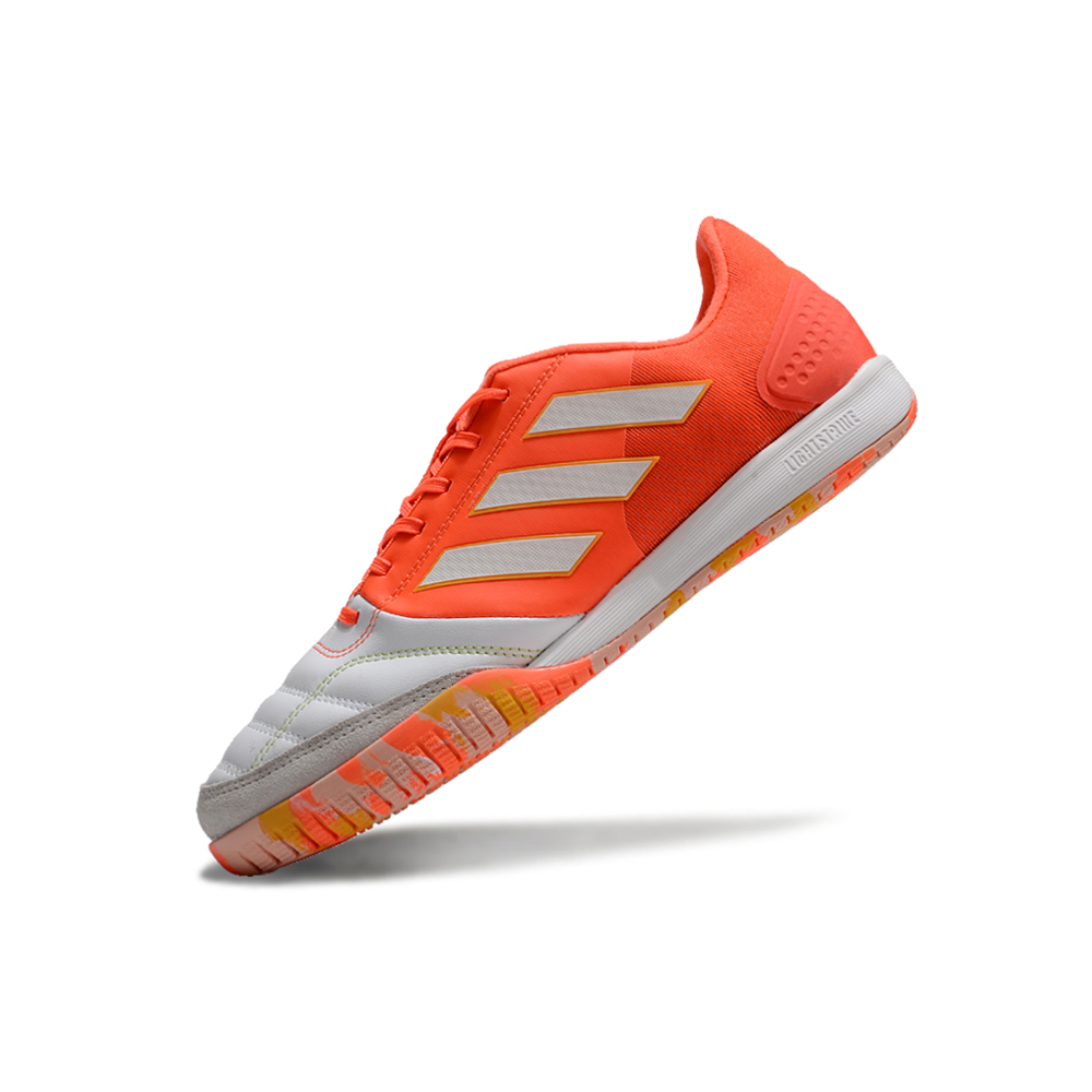 Chuteira Futsal Adidas Competition Top IC Laranja e Branco