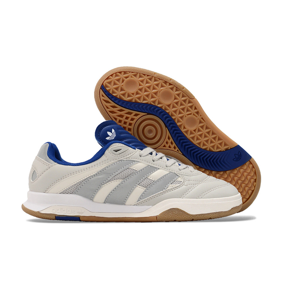 Chuteira Futsal Adidas Copa Mundial IC Bege, Azul e Cinza
