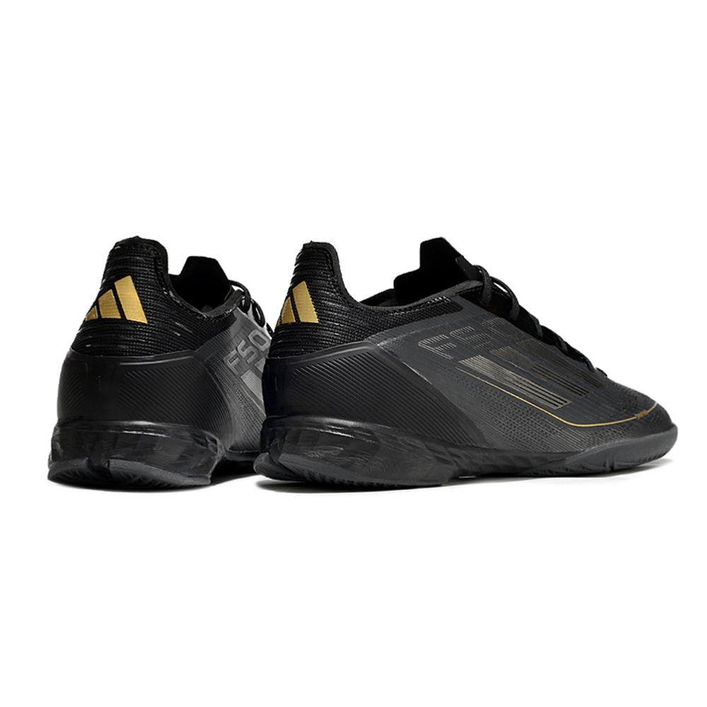 Chuteira Futsal Adidas F50 IC Preto e Dourado 