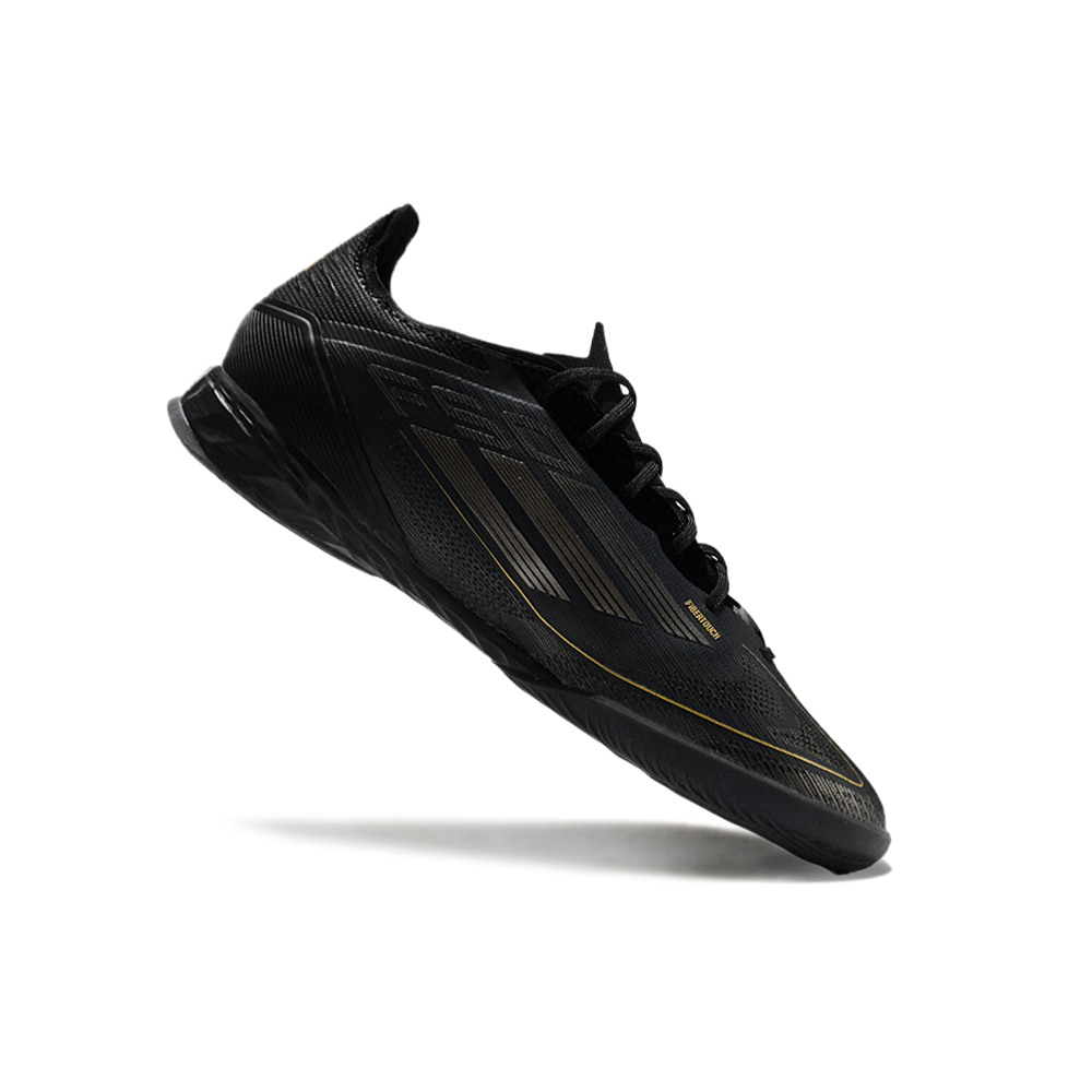 Chuteira Futsal Adidas F50 IC Preto e Dourado 