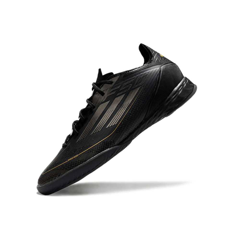 Chuteira Futsal Adidas F50 IC Preto e Dourado 