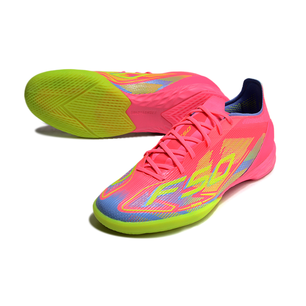 Chuteira Futsal Adidas F50 IC Rosa, Verde e Azul