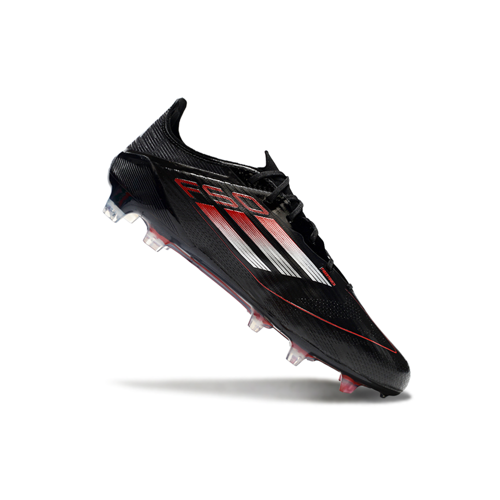 Chuteira Campo Adidas F50 FG Preta e Vermelha