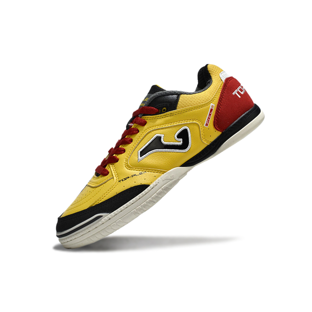 Chuteira Futsal Joma Top Flex Rebound IC Amarelo e Vermelho