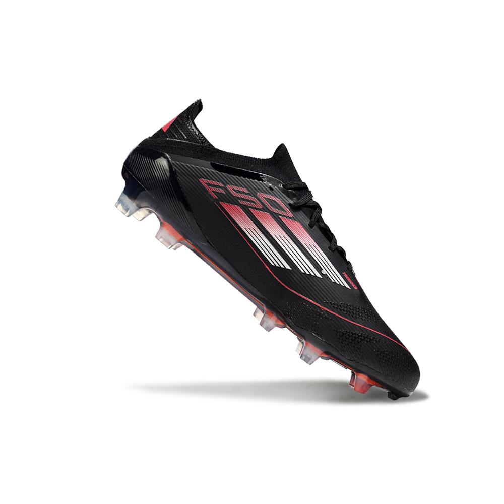 Chuteira Campo Adidas F50 FG Preto e Vermelho 