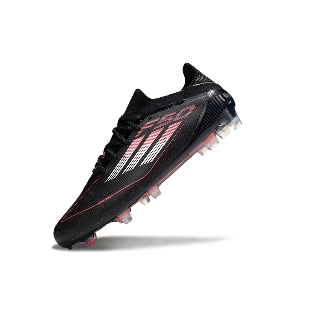 Chuteira Campo Adidas F50 FG Preto e Vermelho 