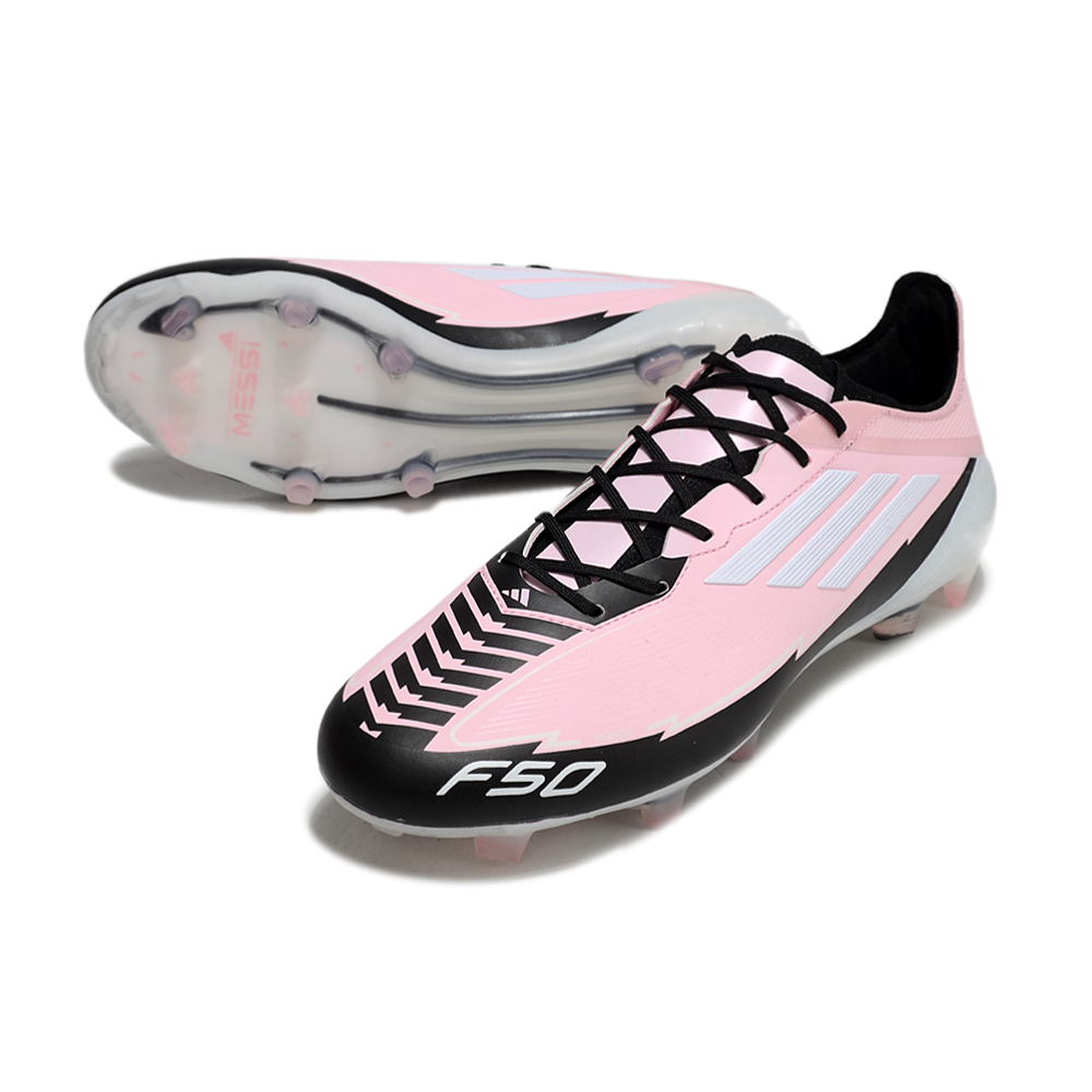 Chuteira Campo Adidas F50 FG Rosa e Branca