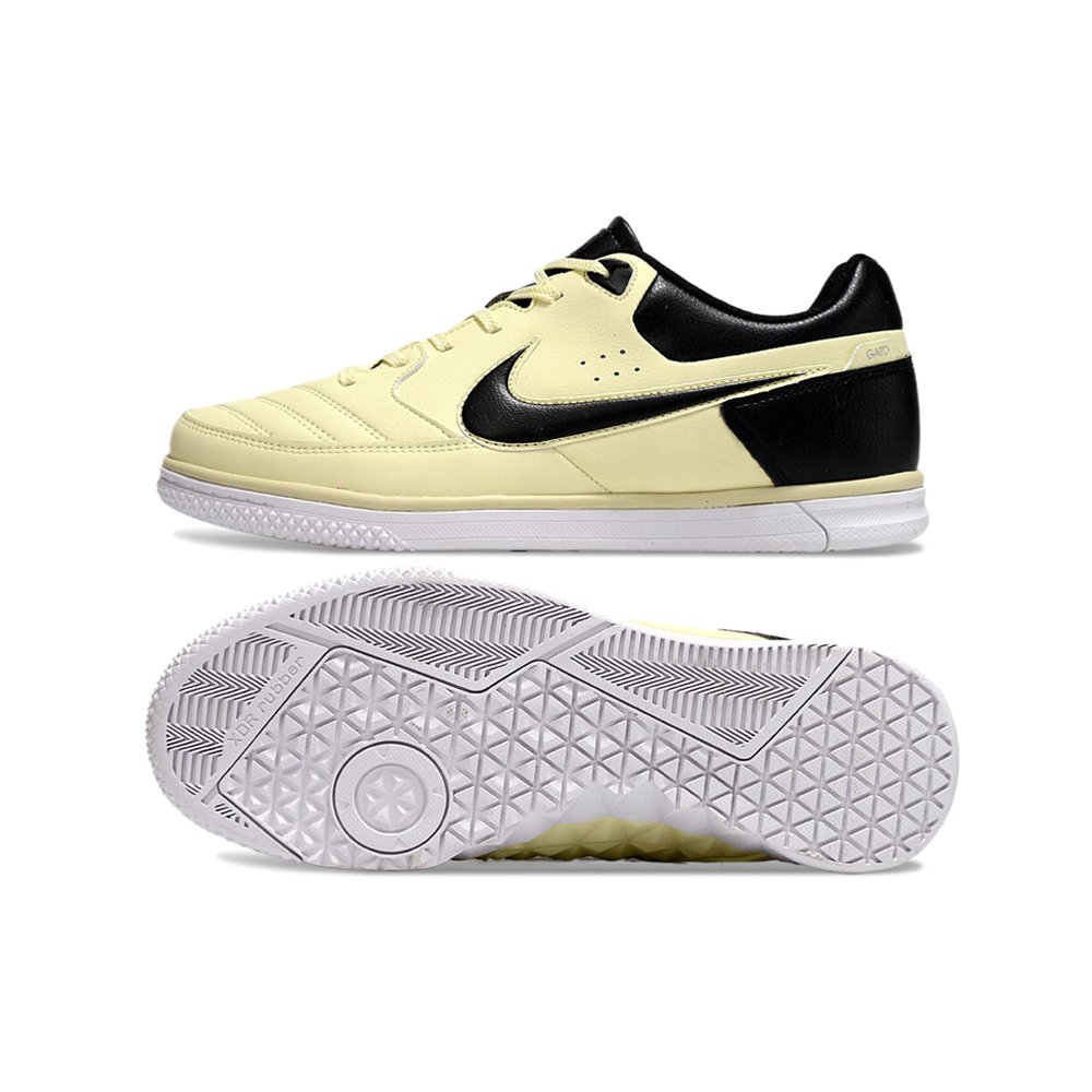 Chuteira Futsal Nike 5 StreetGato IC Bege e Preta