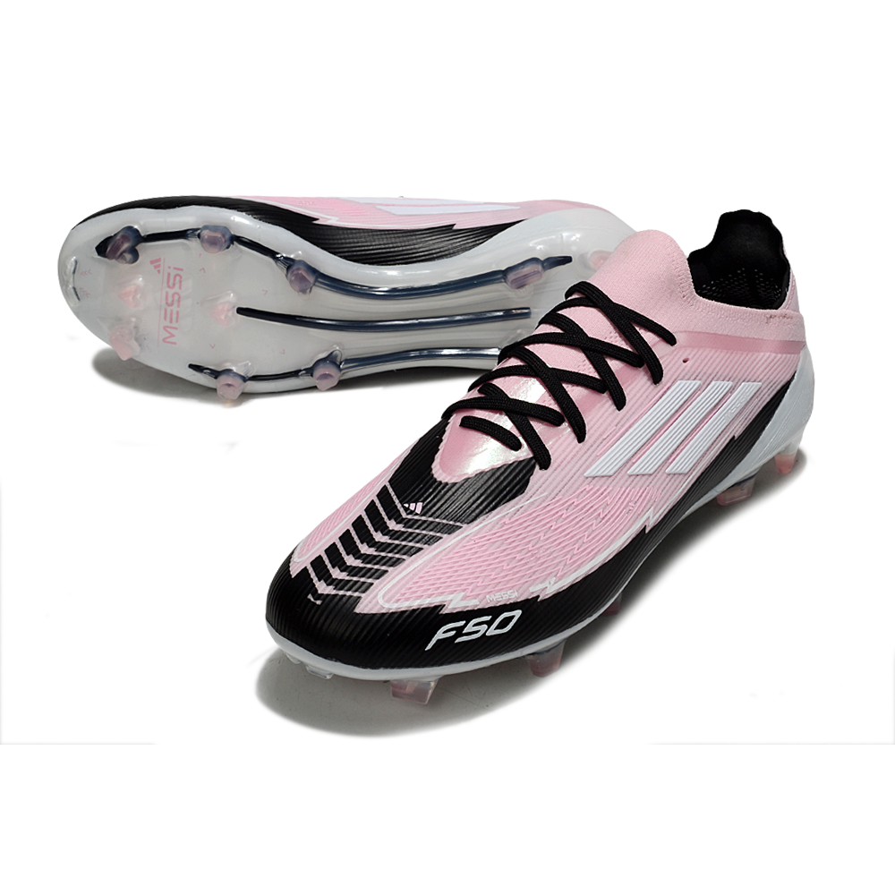 Chuteira Campo Adidas F50 FG Rosa e Preto 