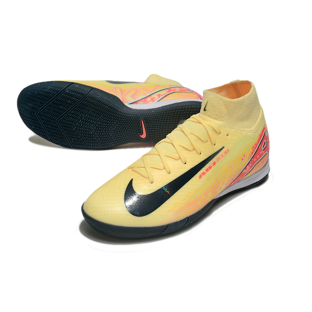 Chuteira Futsal Nike Air Zoom Mercurial Superfly 10 Elite IC Amarela e Laranja 