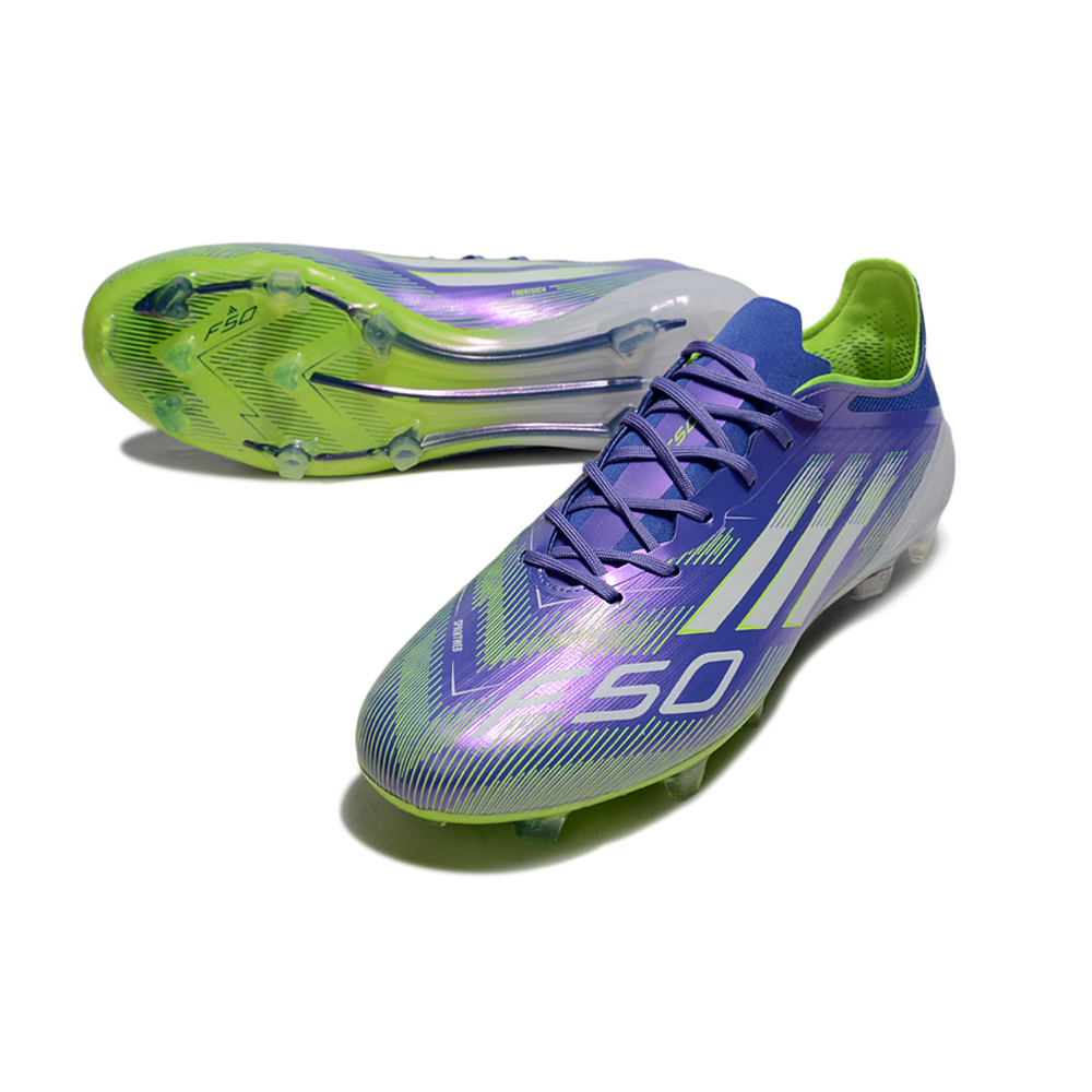 Chuteira Campo Adidas F50 FG Roxa e Verde