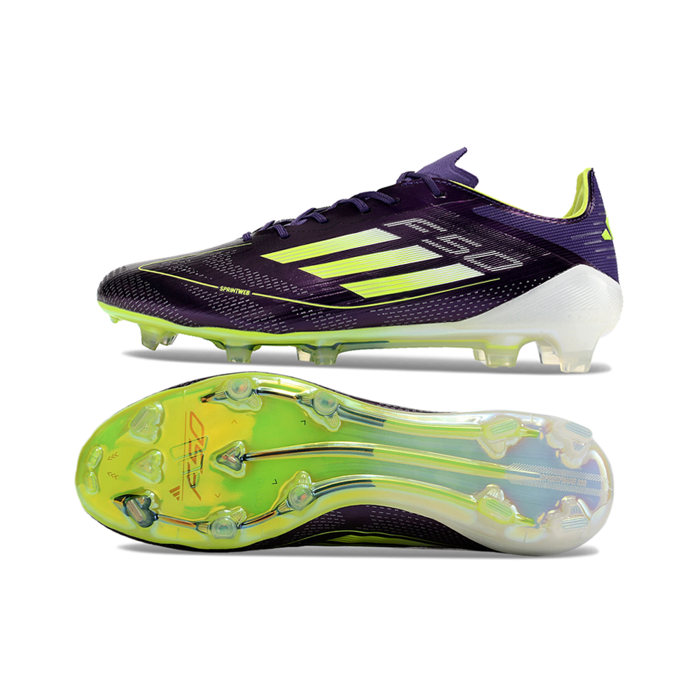 Chuteira Campo Adidas F50 FG Roxa e Verde 