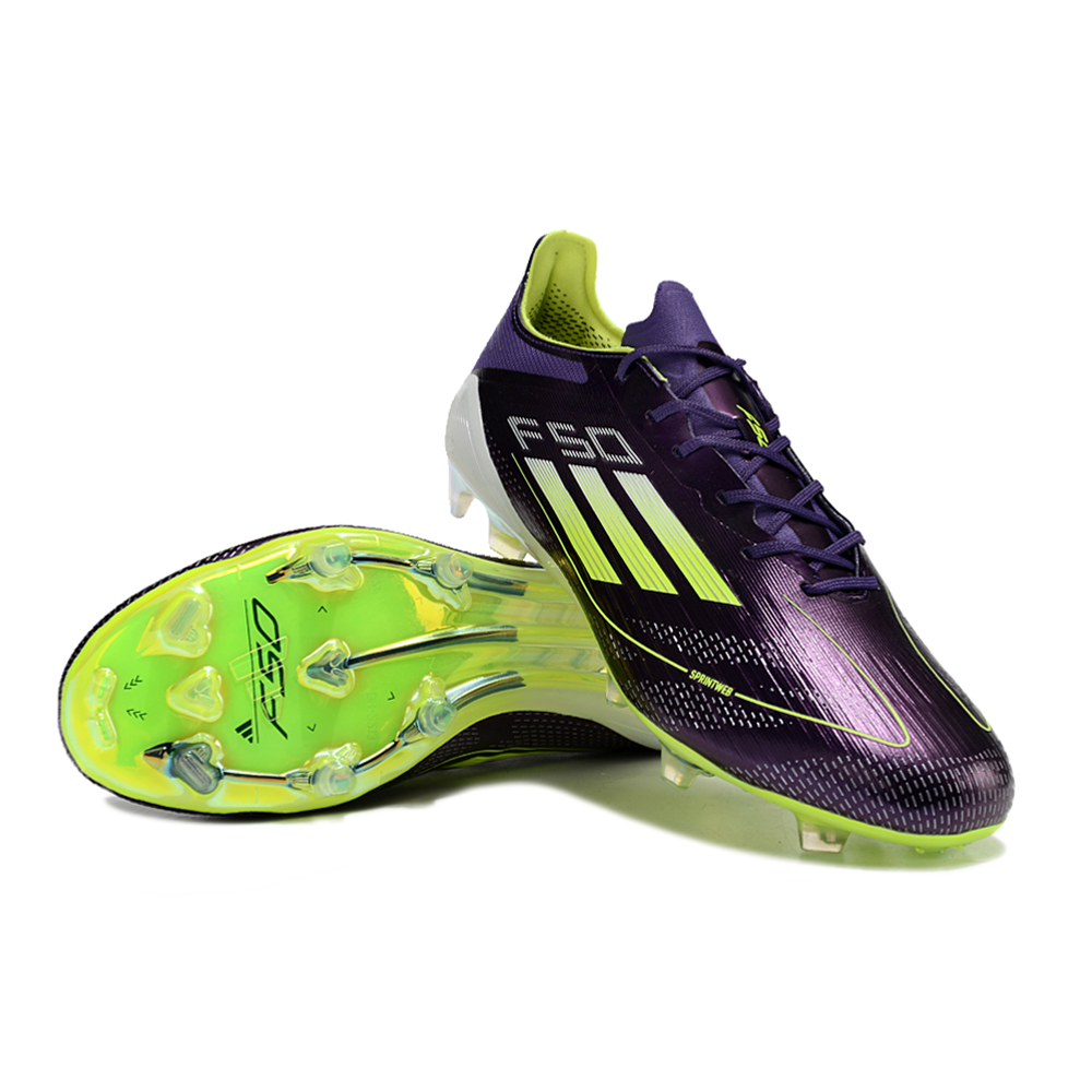 Chuteira Campo Adidas F50 FG Roxa e Verde 