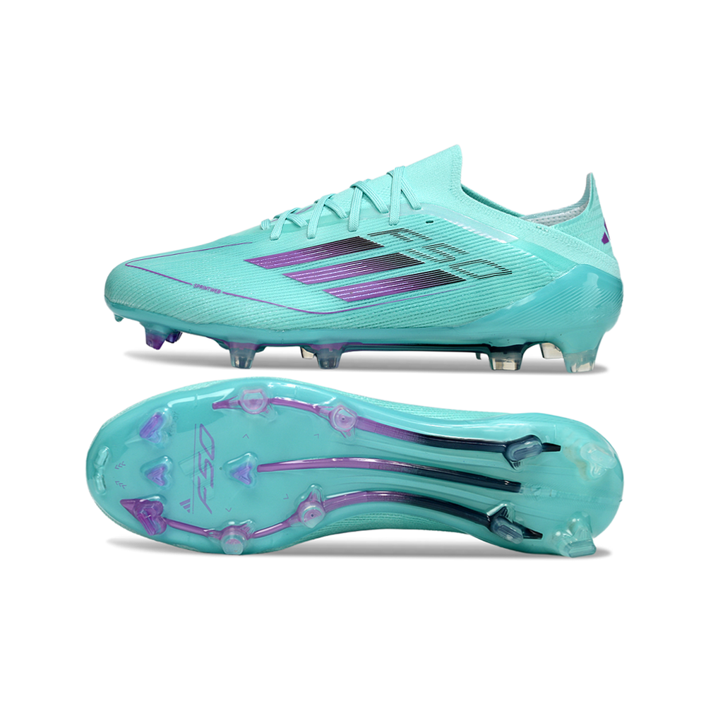 Chuteira Campo Adidas F50 FG Verde e Roxa