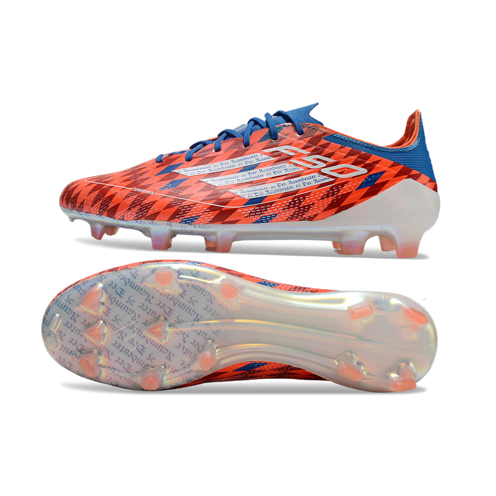 Chuteira Campo Adidas F50 FG Vermelha e Azul