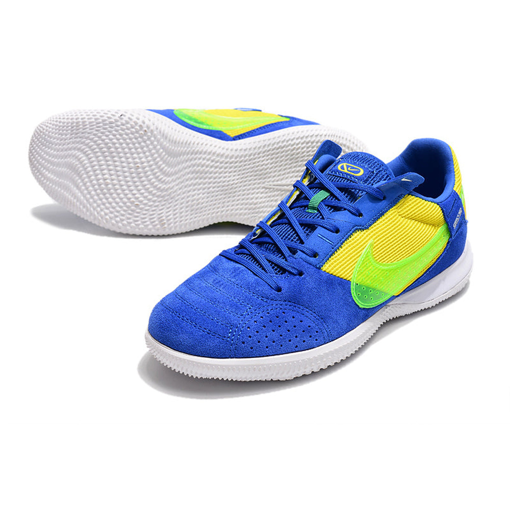 Chuteira Futsal Nike StreetGato IC Azul, Amarelo e Branco
