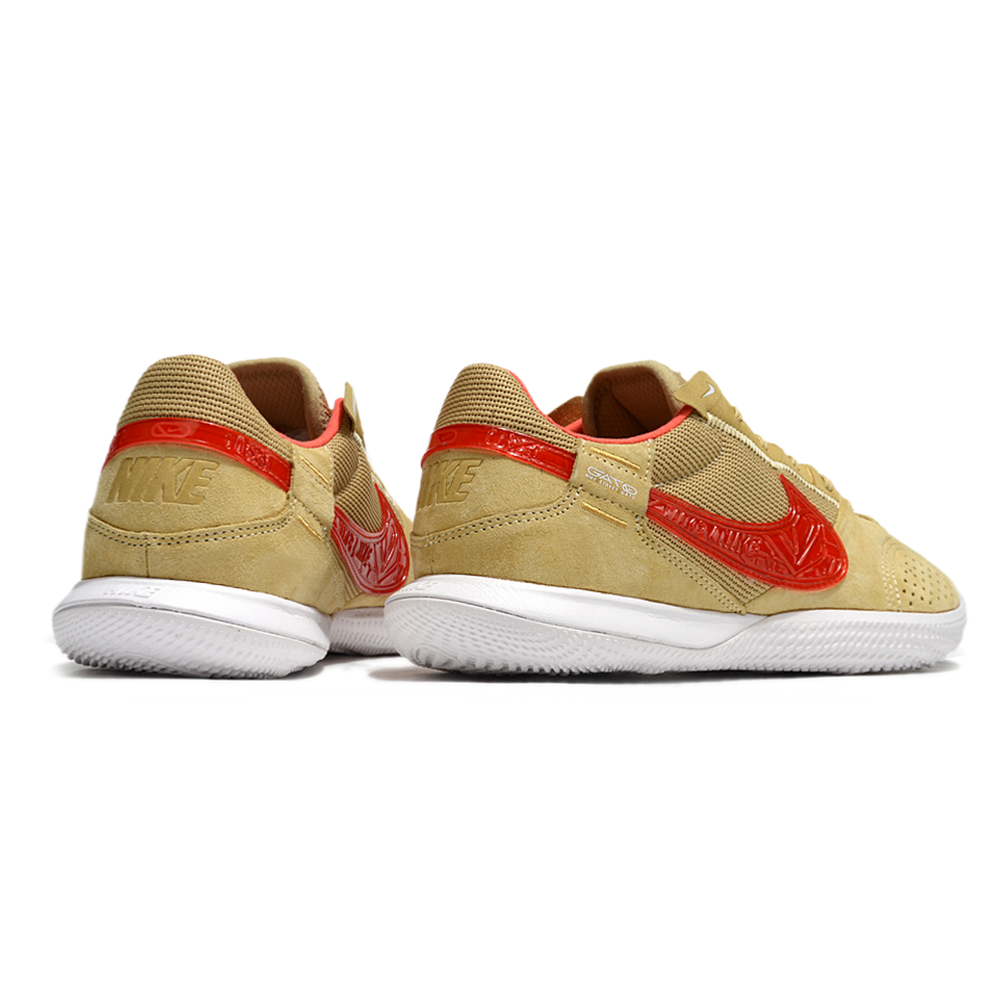 Chuteira Futsal Nike StreetGato IC Bege e Vermelho