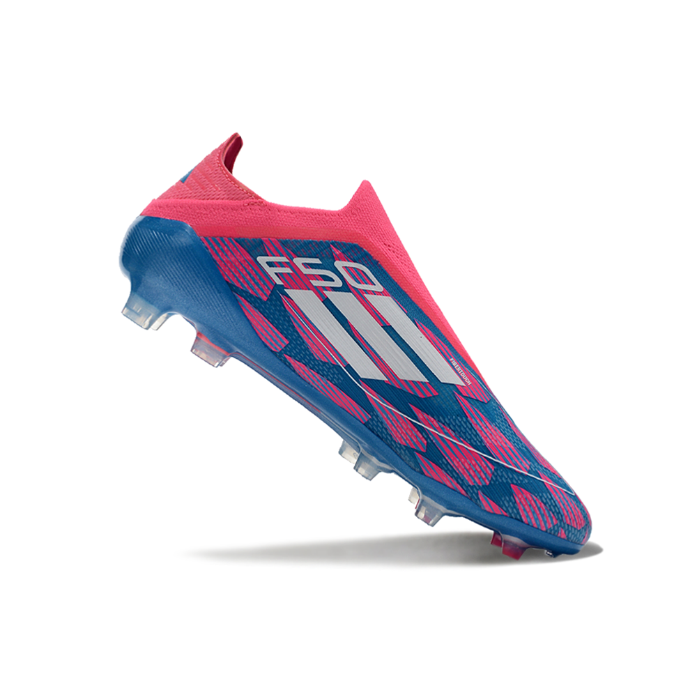 Chuteira Campo Adidas F50 LL FG Rosa, Azul e Branco 