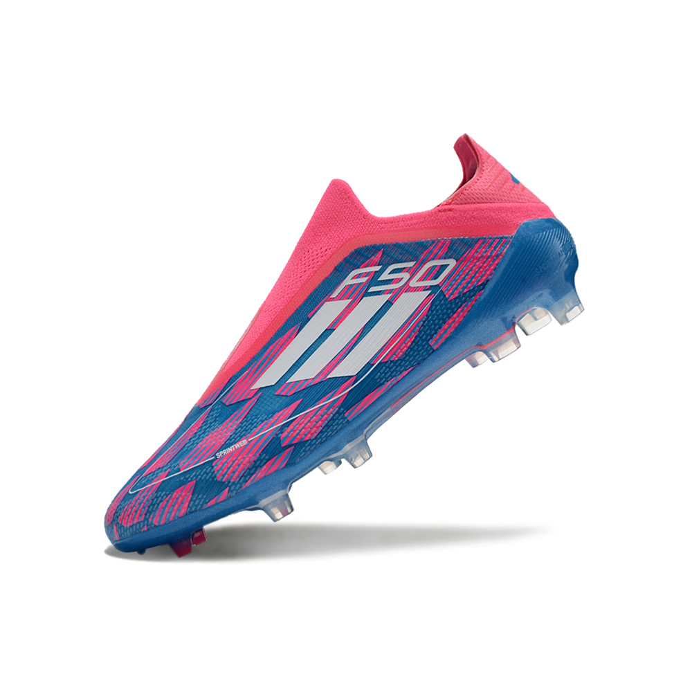Chuteira Campo Adidas F50 LL FG Rosa, Azul e Branco 