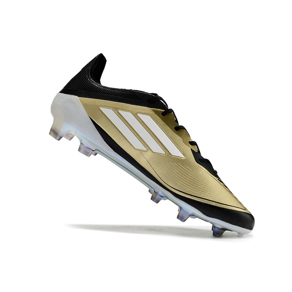 Chuteira Campo Adidas F50 Messi FG Preto e Dourado 