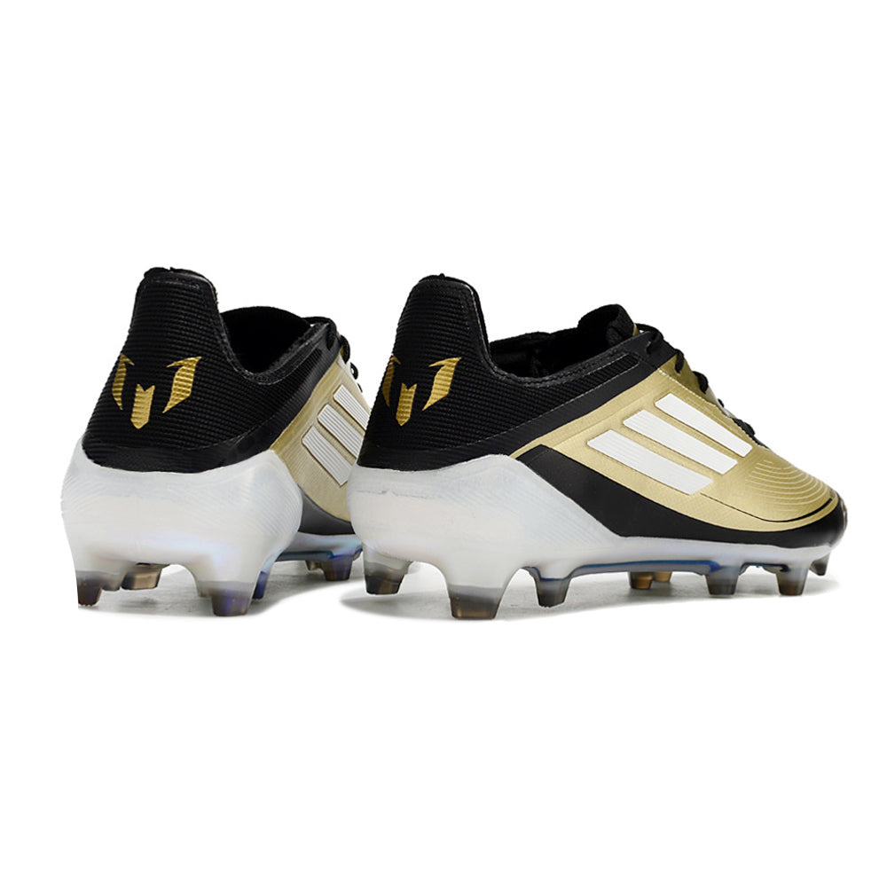Chuteira Campo Adidas F50 Messi FG Preto e Dourado 