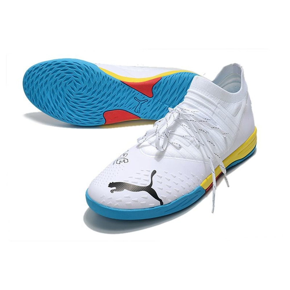 Chuteira Futsal Puma Future Z 1.3 IC Branca e Colorida