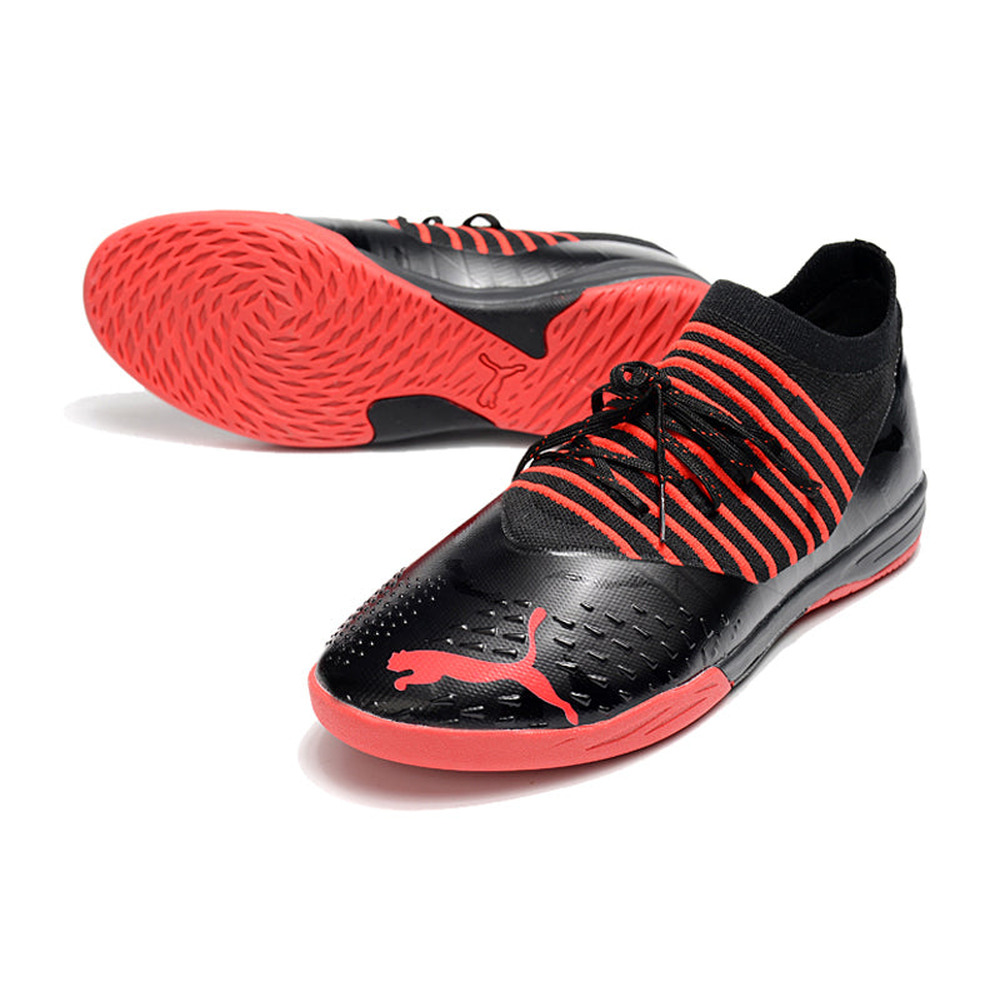 Chuteira Futsal Puma Future Z 1.3 IC Preta e Vermelha 