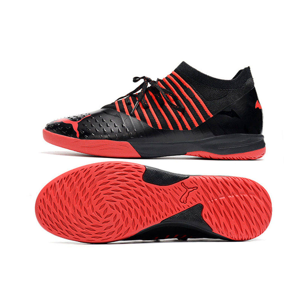 Chuteira Futsal Puma Future Z 1.3 IC Preta e Vermelha 