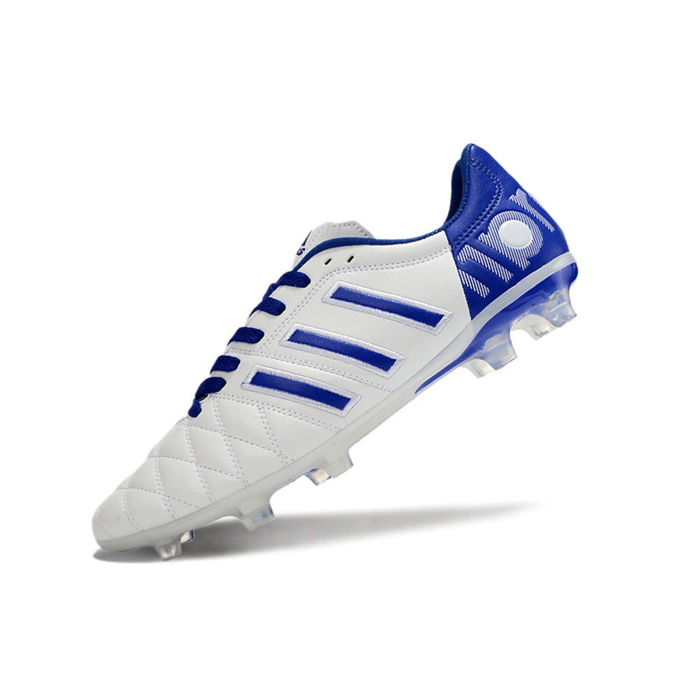 Chuteira Campo Adidas AdiPure 11 Pro FG Branca e Azul