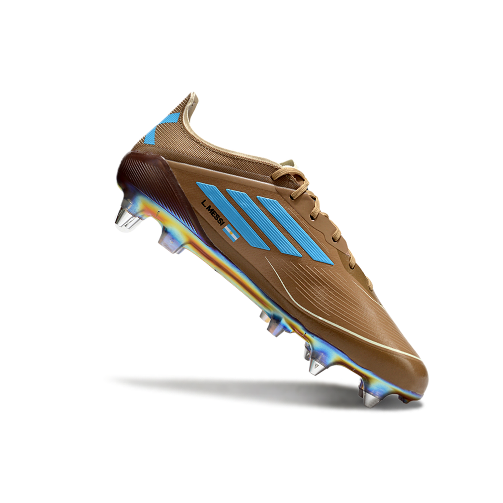 Chuteira Campo Adidas F50 Ponta de Aluminio Marrom