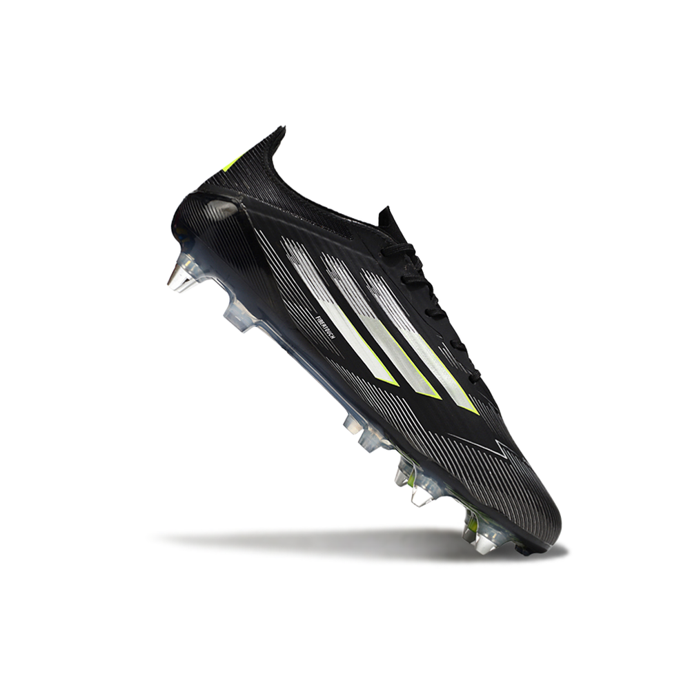 Chuteira Campo Adidas F50 Ponta de Aluminio Preta e Verde