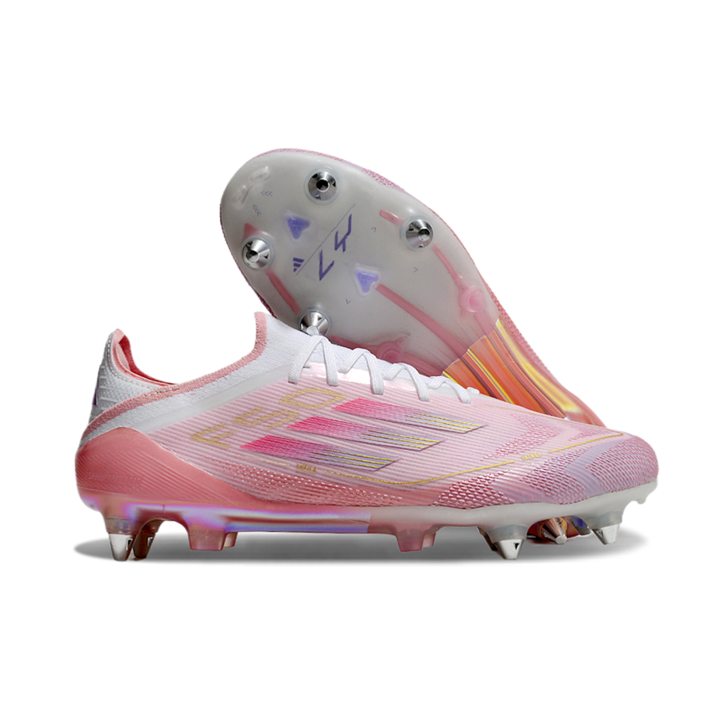 Chuteira Campo Adidas F50 Ponta de Aluminio Rosa 