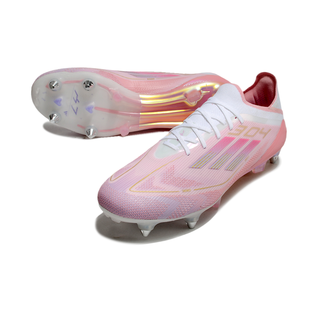 Chuteira Campo Adidas F50 Ponta de Aluminio Rosa 