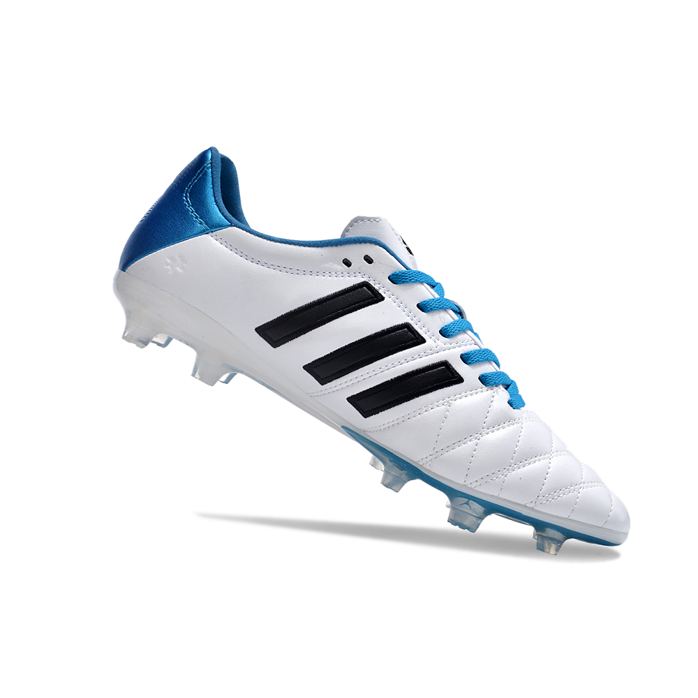 Chuteira Campo Adidas AdiPure 11 Pro FG Branca e Azul 