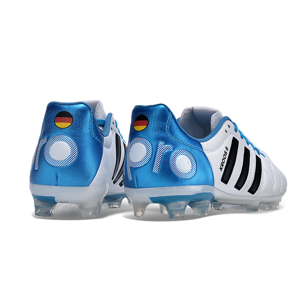 Chuteira Campo Adidas AdiPure 11 Pro FG Branca e Azul 