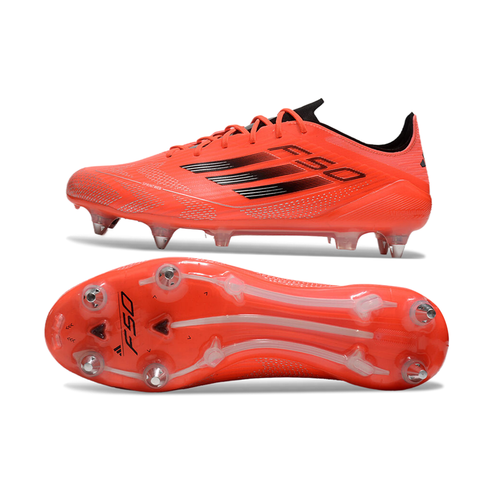 Chuteira Campo Adidas F50 Ponta de Aluminio Vermelha 