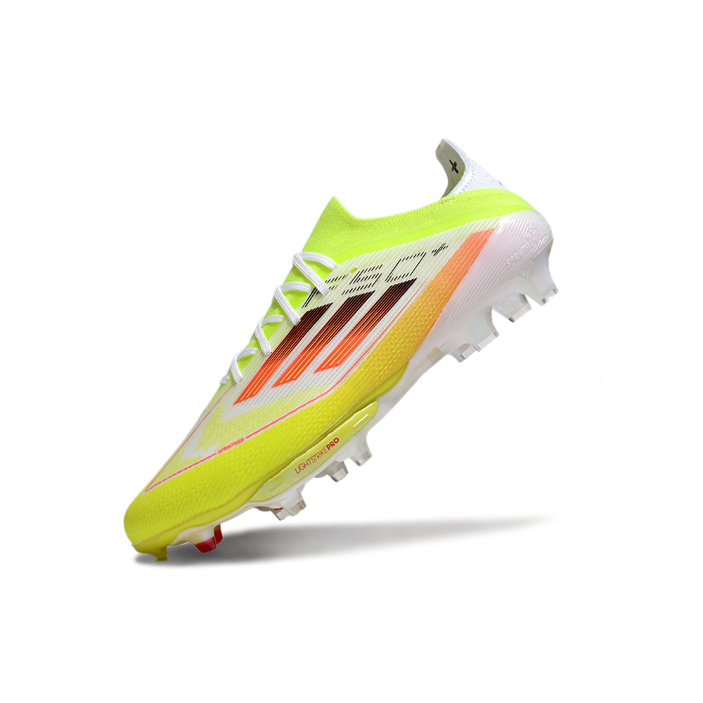 Chuteira Campo Adidas F50+ FG Branca e Verde