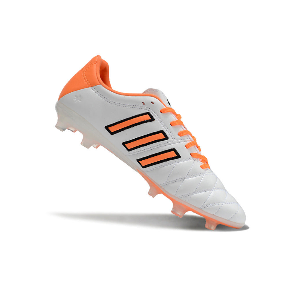 Chuteira Campo Adidas AdiPure 11 Pro FG Branca e Laranja