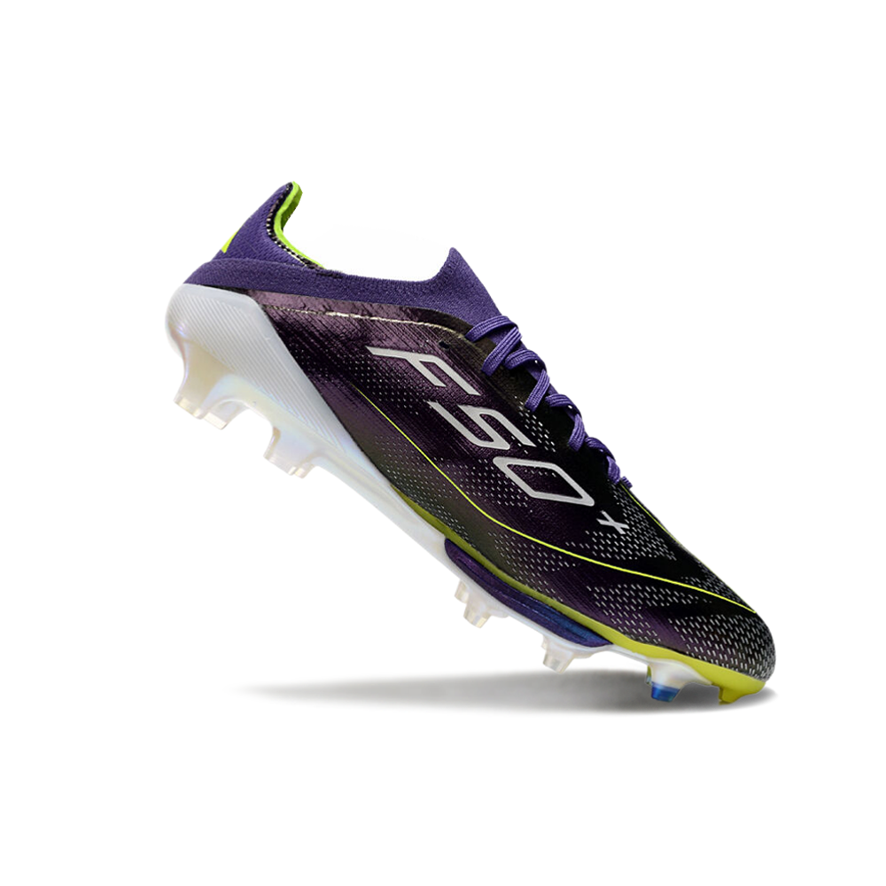 Chuteira Campo Adidas F50+ FG Roxa e Verde 