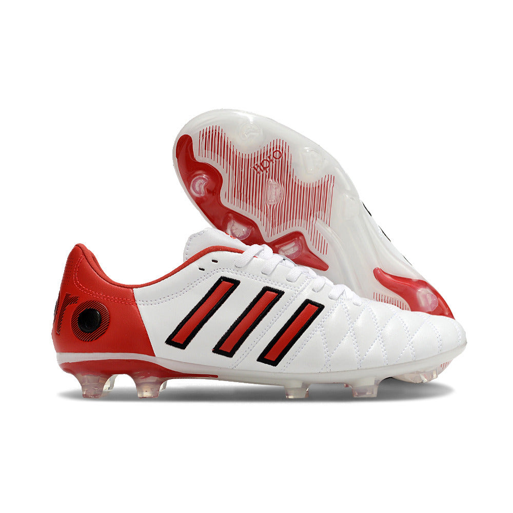 Chuteira Campo Adidas AdiPure 11 Pro FG Branca e Vermelha