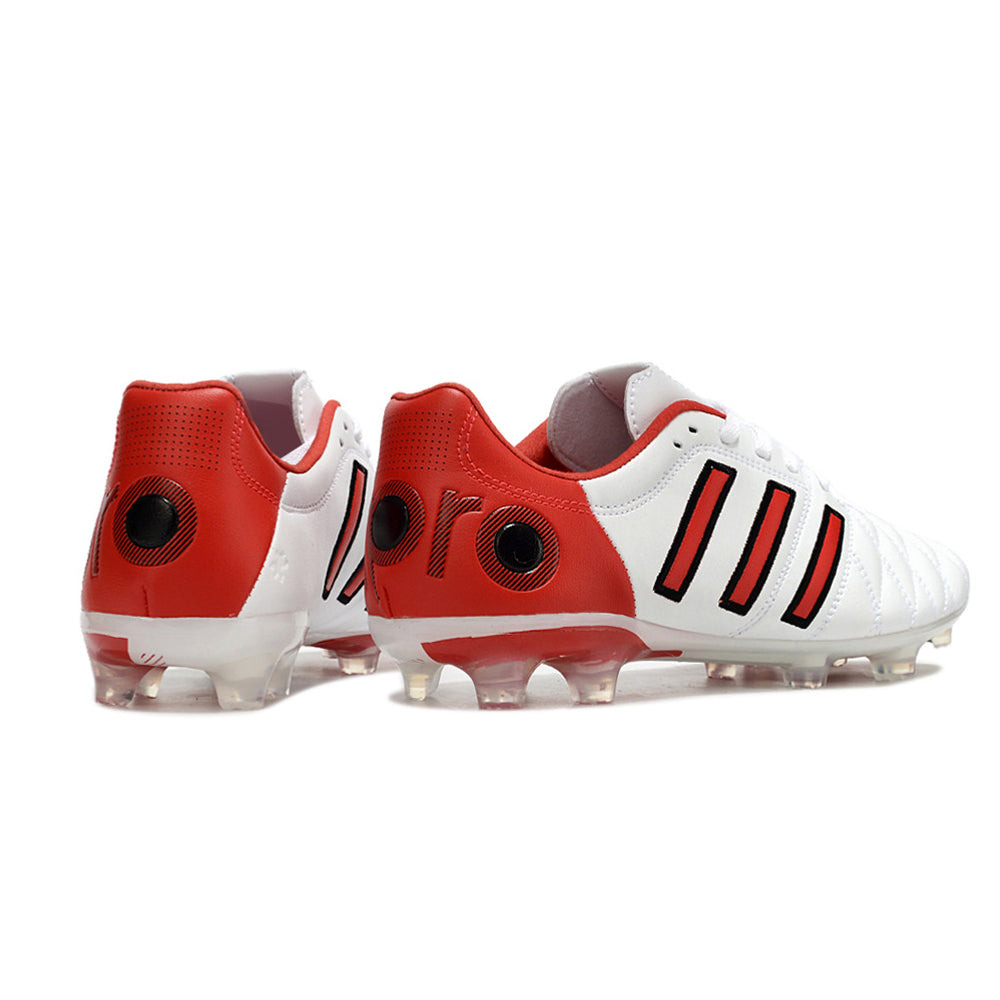 Chuteira Campo Adidas AdiPure 11 Pro FG Branca e Vermelha