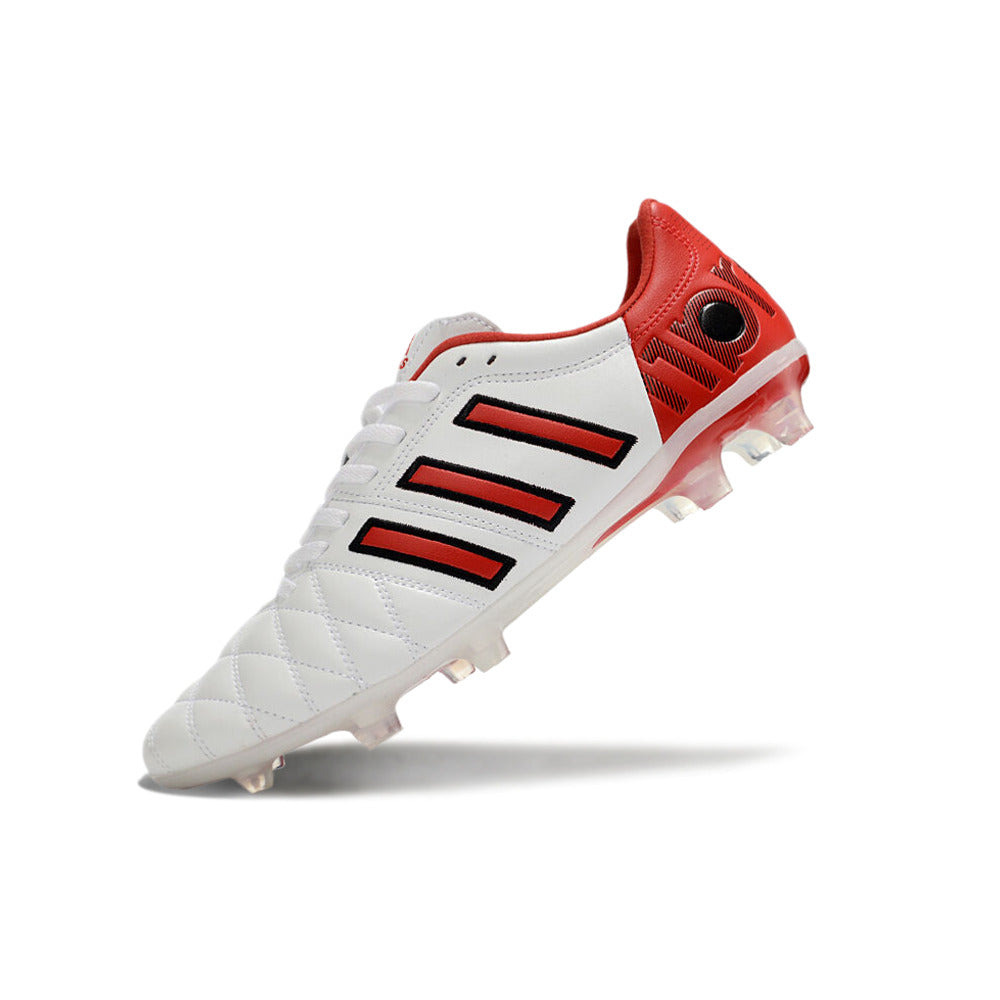 Chuteira Campo Adidas AdiPure 11 Pro FG Branca e Vermelha