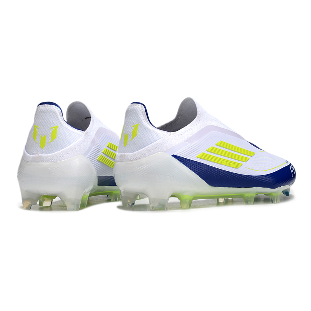 Chuteira Campo Adidas F50+ LL FG Branca, Azul e Verde