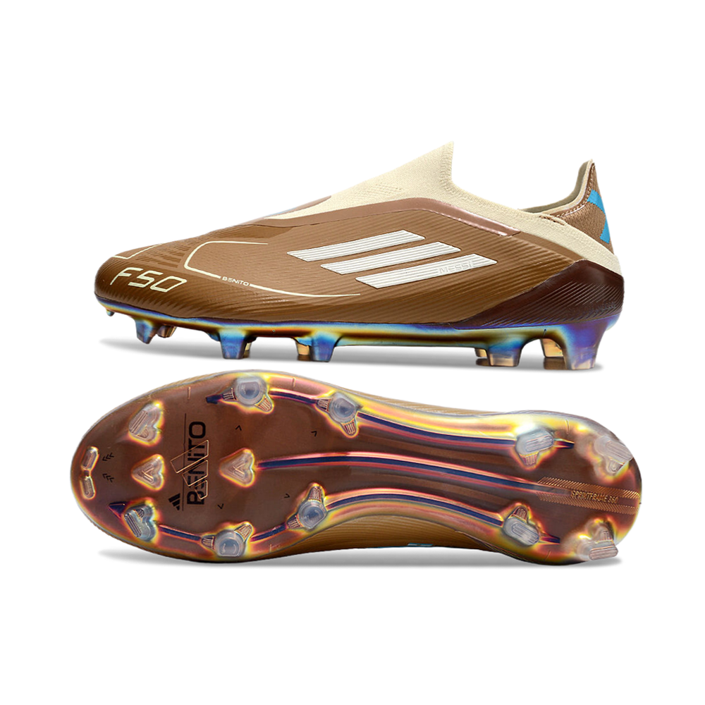 Chuteira Campo Adidas F50+ LL FG Marrom