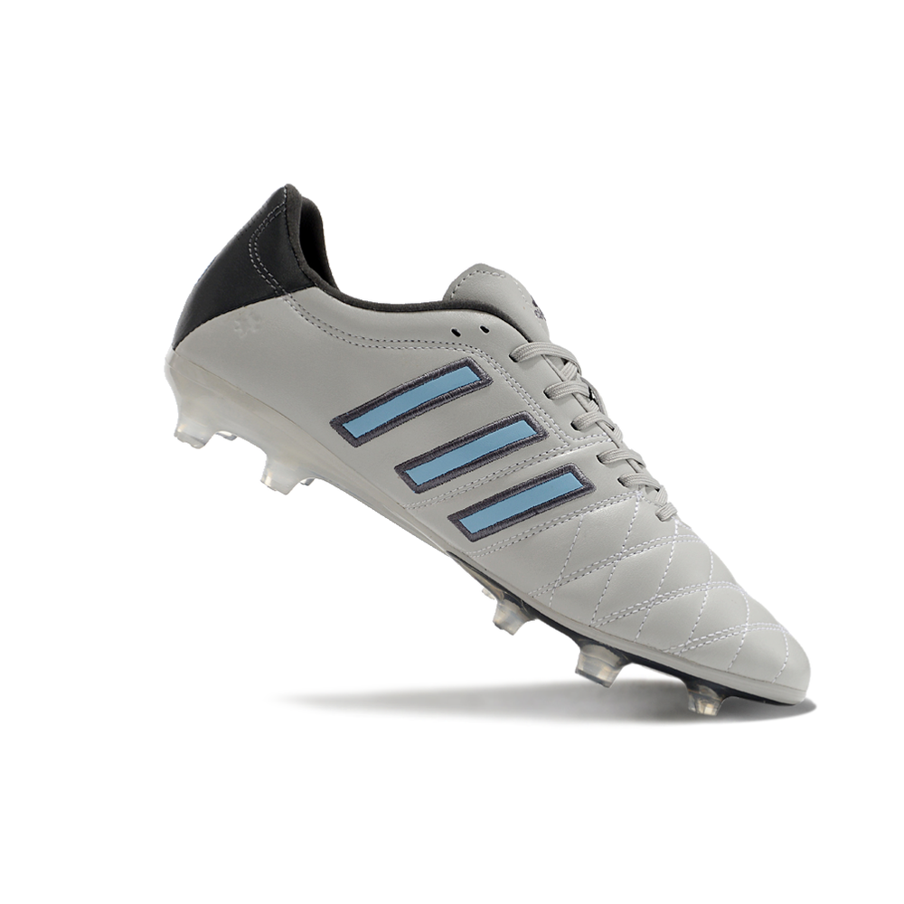 Chuteira Campo Adidas AdiPure 11 Pro FG Cinza, Preta e Azul