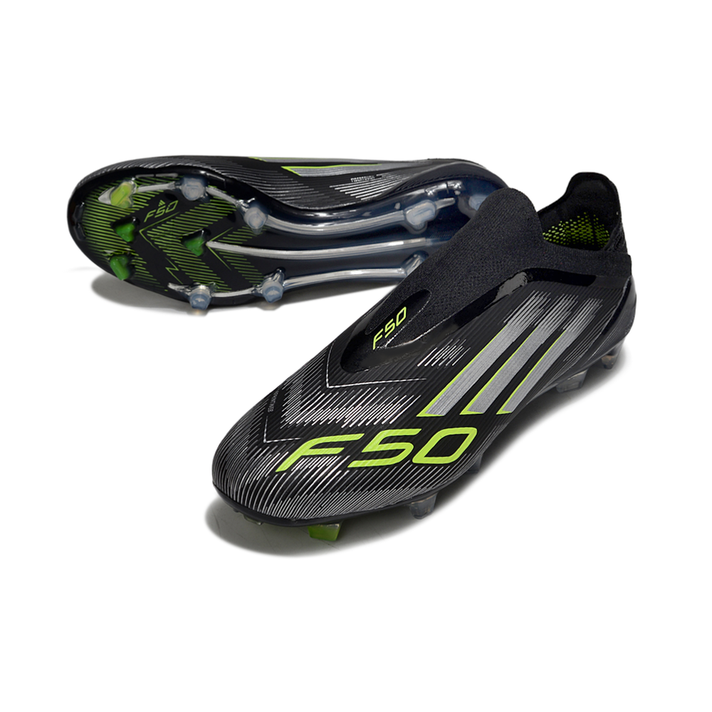 Chuteira Campo Adidas F50+ LL FG Preta e Verde