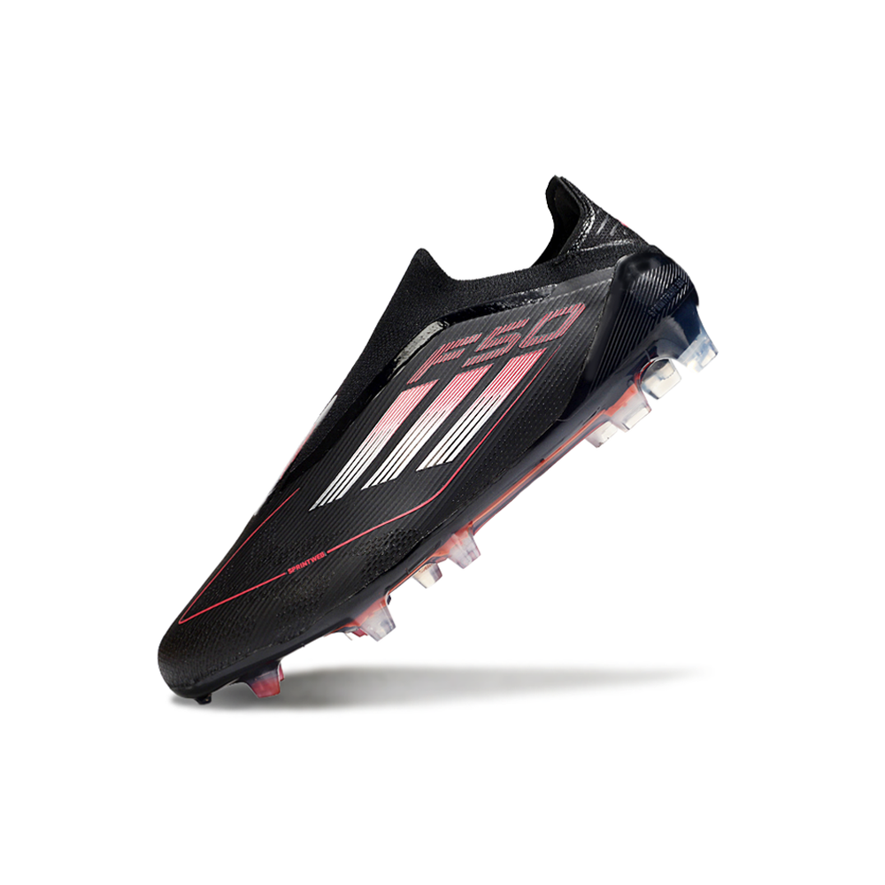 Chuteira Campo Adidas F50+ LL FG Preta e Vermelha 